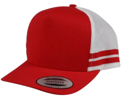 6507 Yupoong Stripe Trucker Cap (Embroidery Included - Minimum 25)